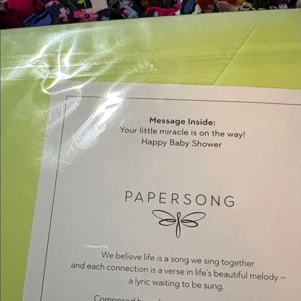 🆕American Greetings-Papersong 3D Baby Shower Card